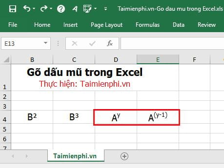 Bí quyết nhập liệu với dấu mũ trong Excel