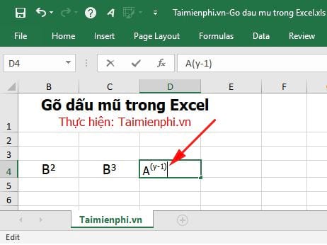 Bí quyết nhập liệu với dấu mũ trong Excel