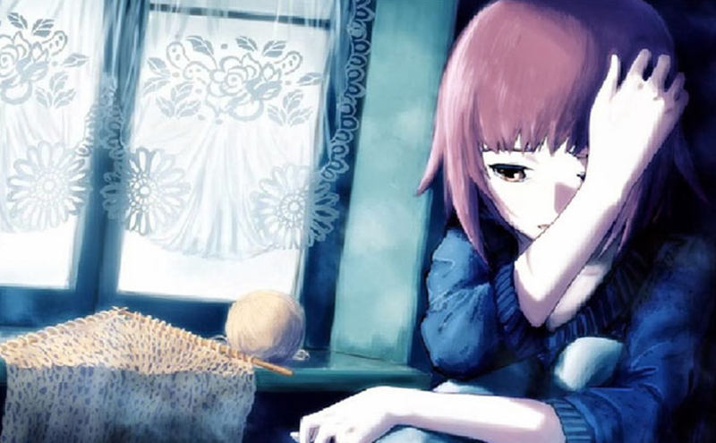 Bức tranh anime cảm xúc cô đơn
