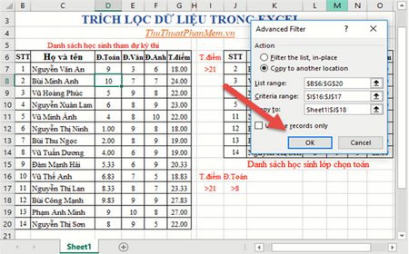 Rút trích dữ liệu trong Excel có điều kiện: Hướng dẫn chi tiết và mẹo hay