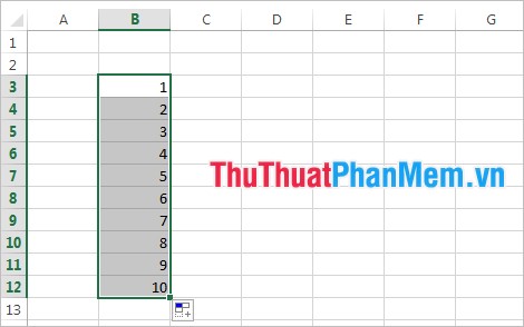 Bí quyết nhập dữ liệu nhanh trong Excel