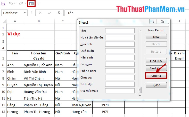 Bí quyết nhập dữ liệu nhanh trong Excel