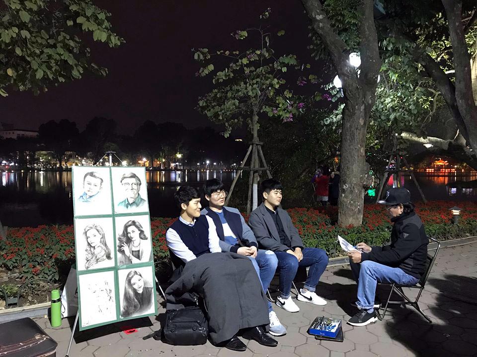 Bức tranh đẹp về đêm của Hồ Gươm - Bộ ảnh tuyệt vời về Hồ Hoàn Kiếm