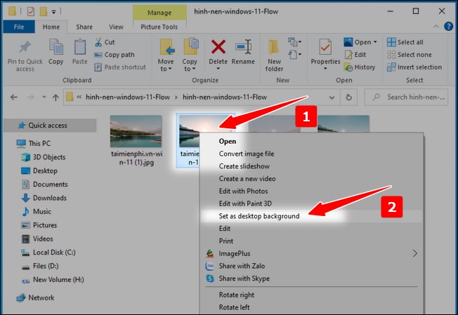Cách tự thay đổi hình nền máy tính trên Windows 11