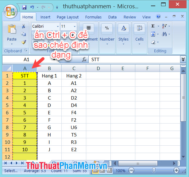 Sáng tạo phím tắt cho Format Painter