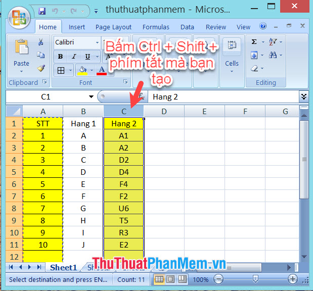 Sáng tạo phím tắt cho Format Painter