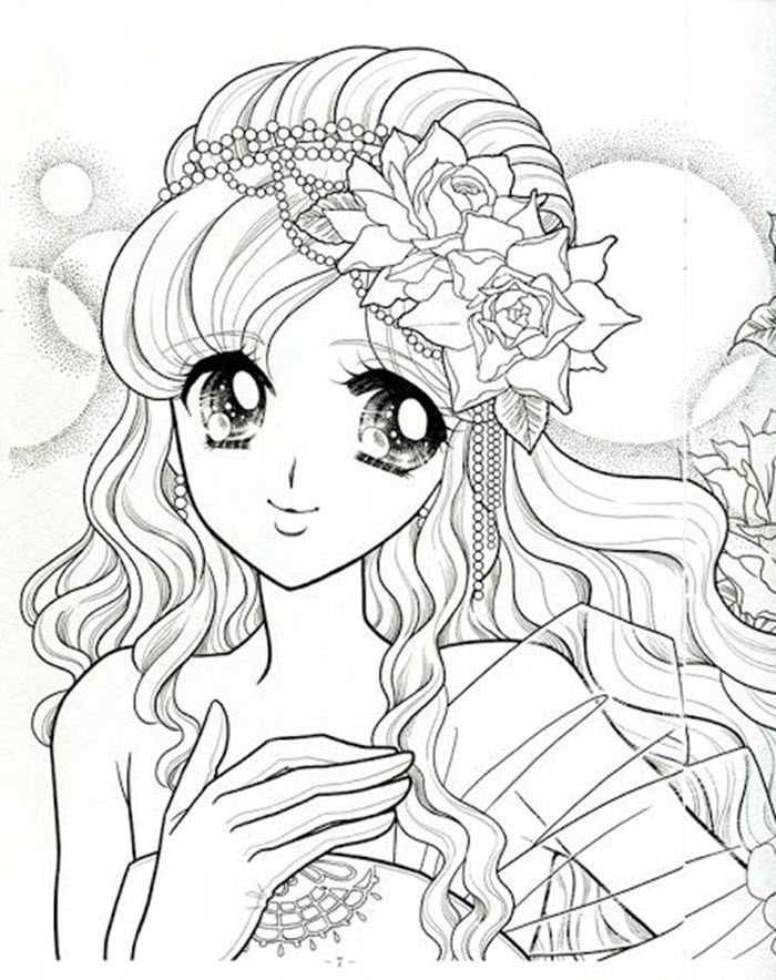 Bộ tranh tô màu công chúa anime đẹp nhất