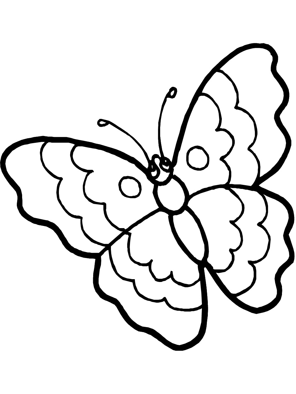 Tranh tô màu con bướm trang trí hoa và các hình cơ bản « in hình này