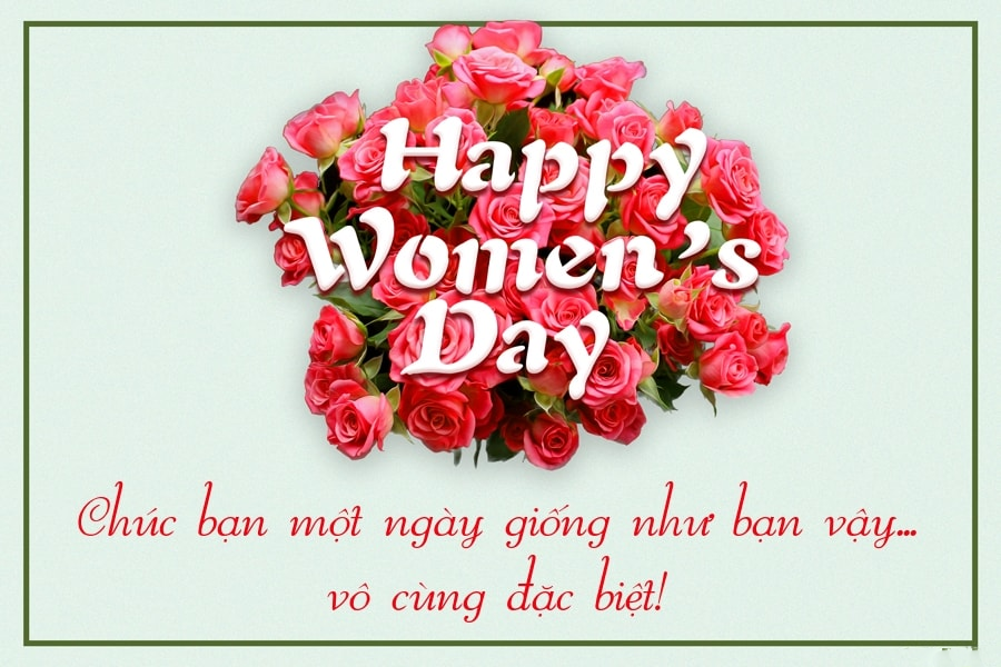 Một số mẫu thiệp chúc mừng Ngày quốc tế phụ nữ 8.3