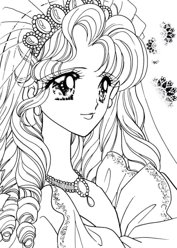 Tô màu hình vẽ công chúa anime - Tô màu trực tuyến