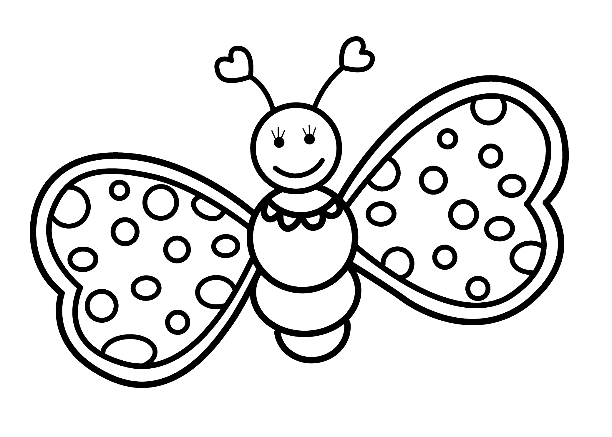 Tô màu con bướm dễ thương, đơn giản - betapto.com