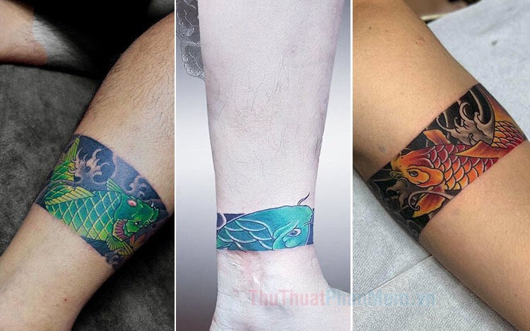 Hình xăm tattoo cá chép bắp chân nghệ thuật phong thủy may mắn | Koi fish  tattoo meaning, Koi fish tattoo, Koi dragon tattoo