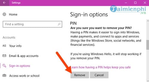 Hướng dẫn tắt mã PIN trên Windows 10, cách bật/tắt và loại bỏ mã PIN đăng nhập Win 10