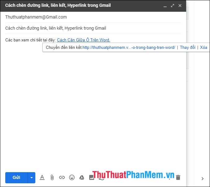 Bí quyết thêm đường link và liên kết trong Gmail