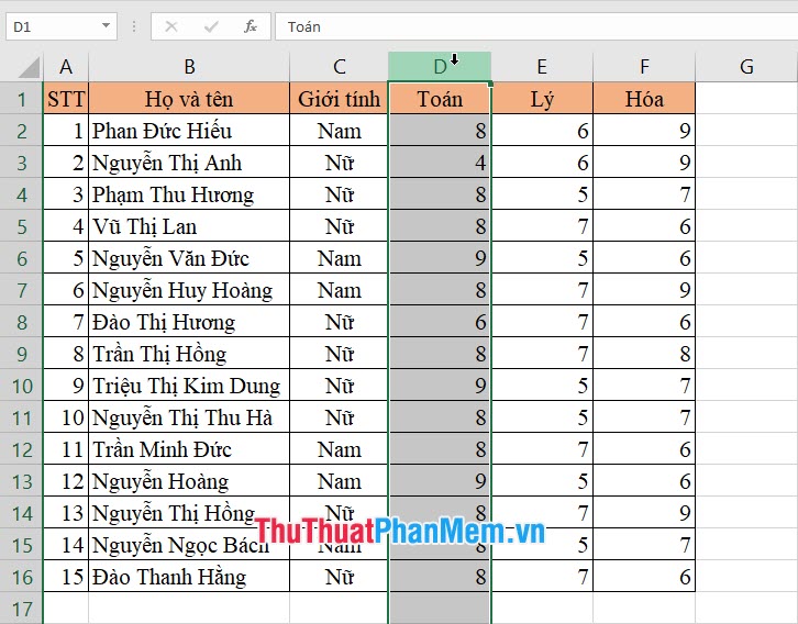 Bí quyết di chuyển cột và hàng trong Excel