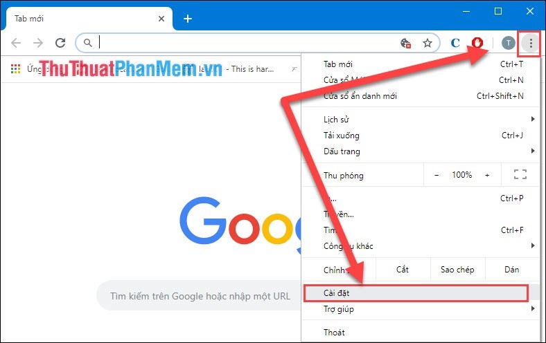 Hướng dẫn cách đặt Google làm công cụ tìm kiếm mặc định trên Chrome, Cốc Cốc, Edge, Firefox