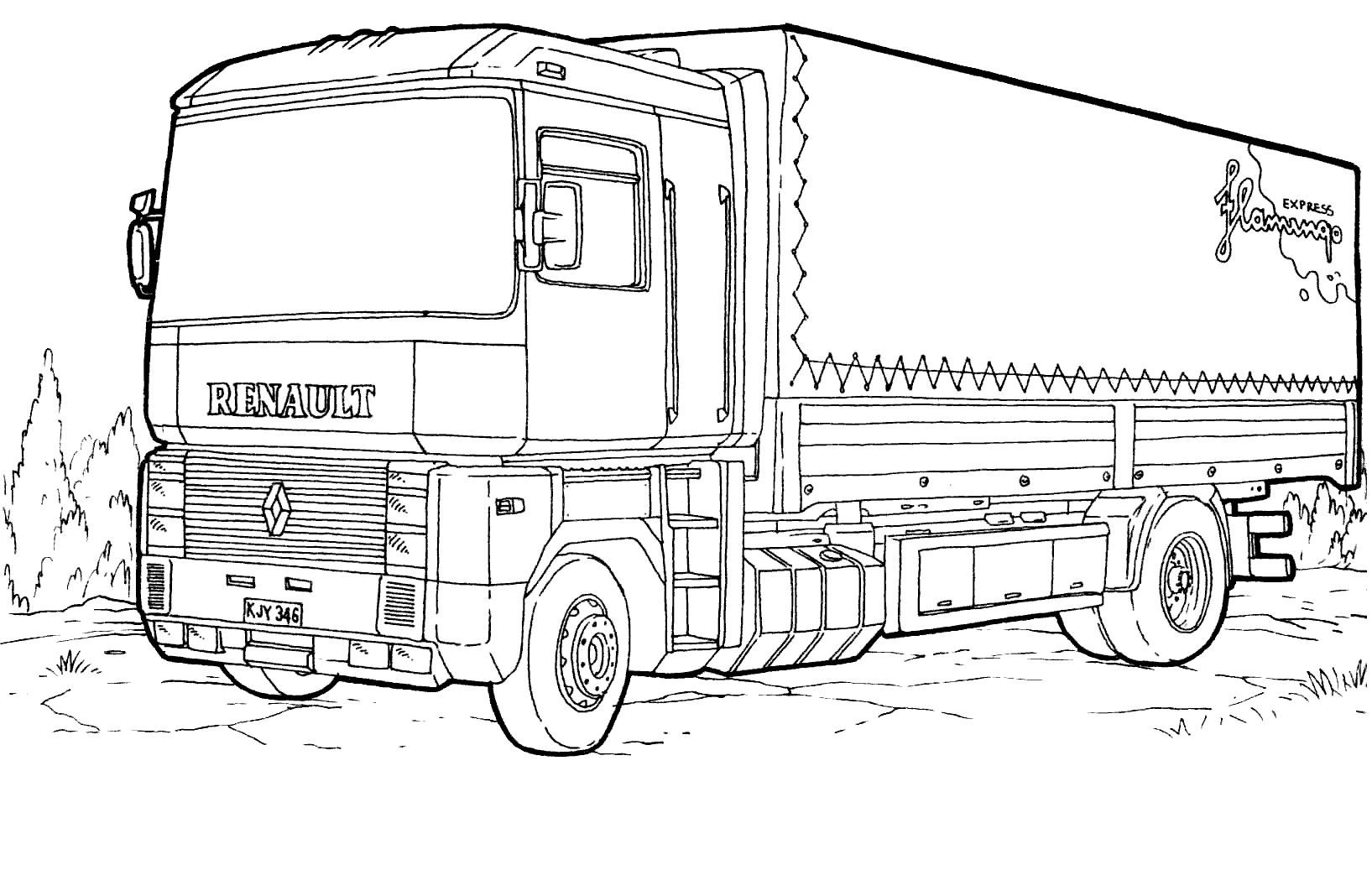 Dạy bé vẽ và tô màu Xe tải chở cá (Truck car drawing and coloring for kids)  - YouTube