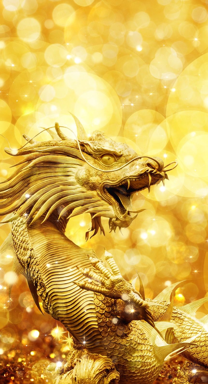 Khám phá vẻ đẹp phi thường của rồng vàng 3D