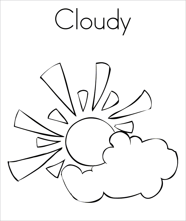 Bộ sưu tập tranh tô màu về đám mây
