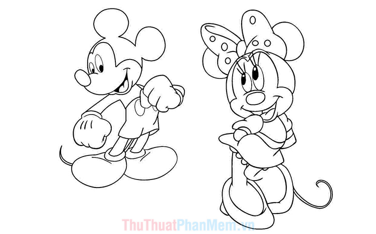 Dạy bé vẽ và tô màu chuột Minnie | Cara Menggambar dan Mewarnai Minnie  Mouse | Glitter Mickey Mouse - YouTube