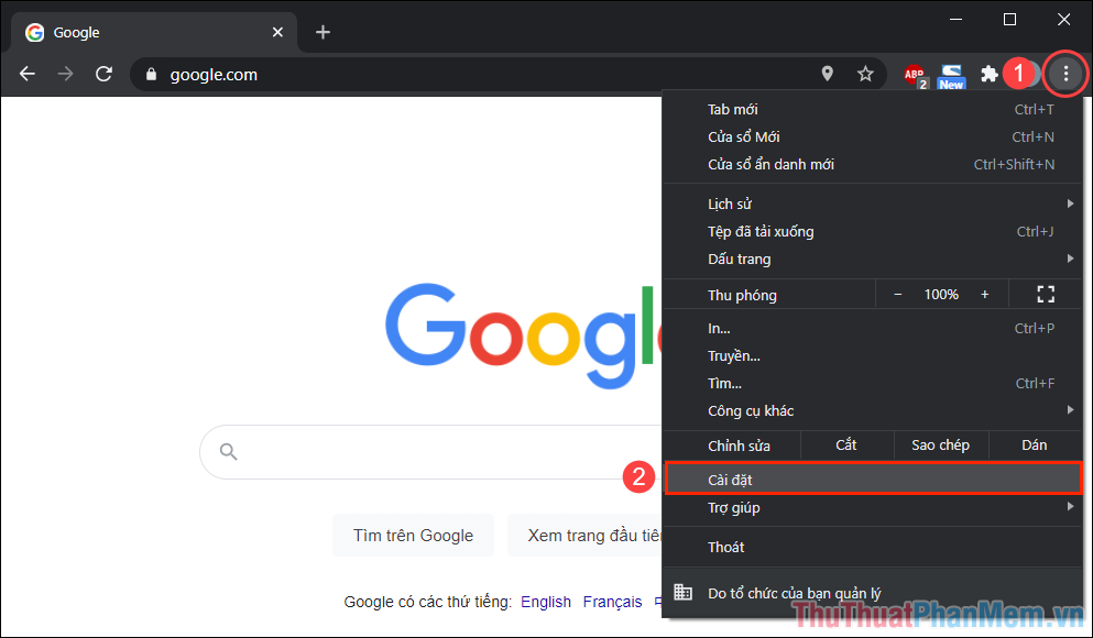 Hướng dẫn thay đổi công cụ tìm kiếm mặc định trên Google Chrome