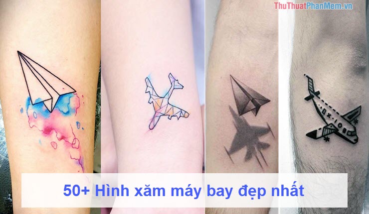 Bagia tattoo - Hình xăm Máy Bay tượng trưng cho một tâm hồn trẻ trung với  những ước mơ, nhiệt huyết tuổi trẻ, hy vọng, tự do và niềm đam mê du