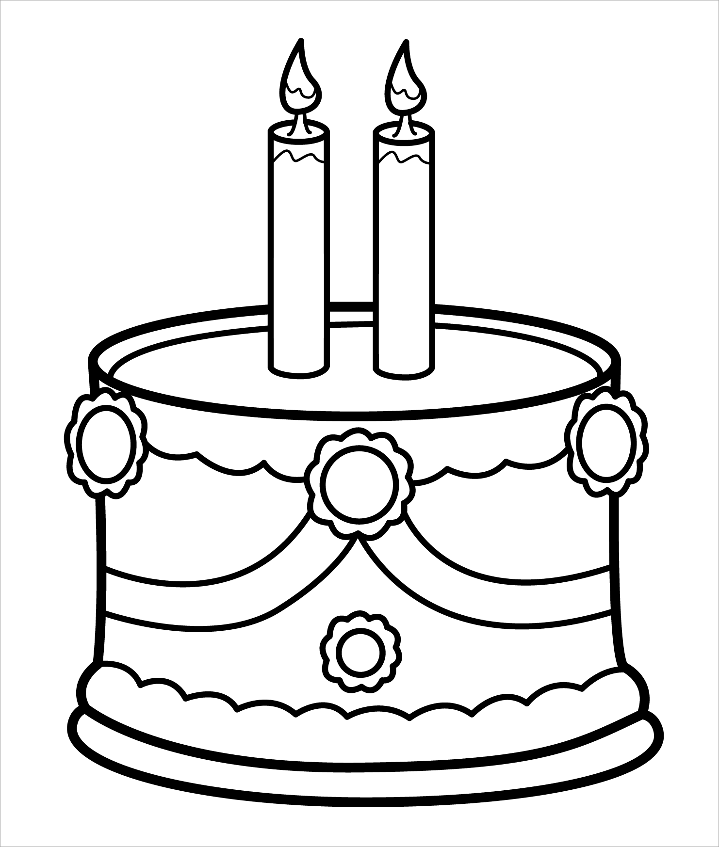 27 Tranh tô màu bánh kem sinh nhật vui vẻ cho trẻ | Bánh, Bánh sinh nhật, Sinh  nhật