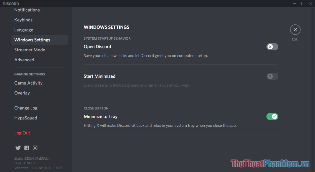 Ngăn Discord tự động bắt đầu cùng Windows