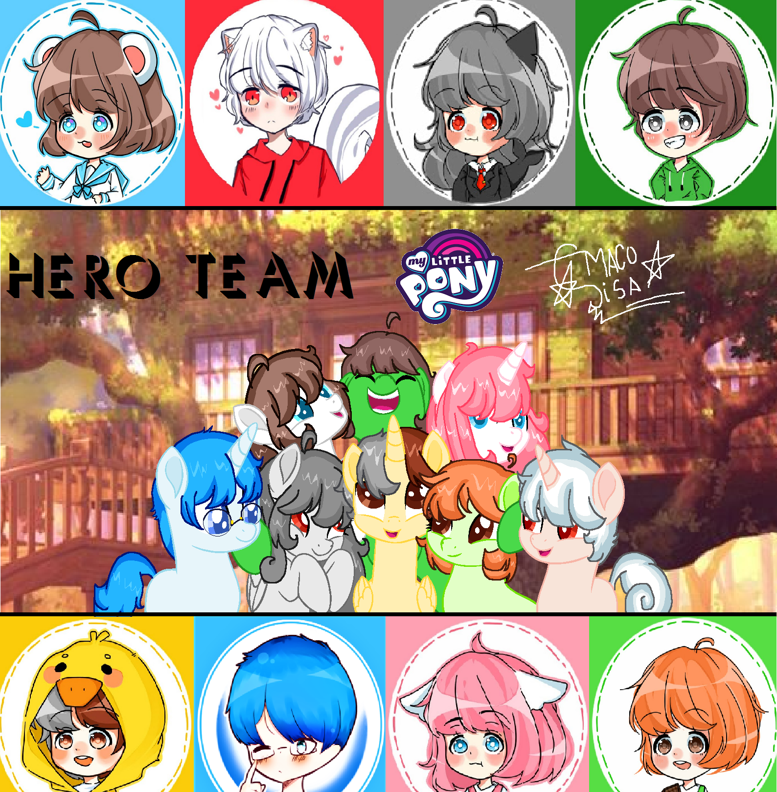 Hình ảnh dễ thương của Hero Team