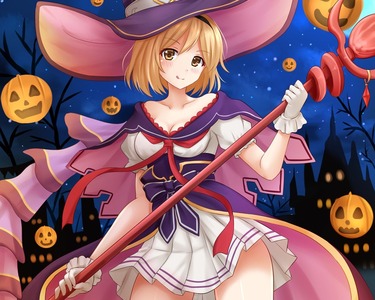 Bức tranh Anime Halloween Đẹp