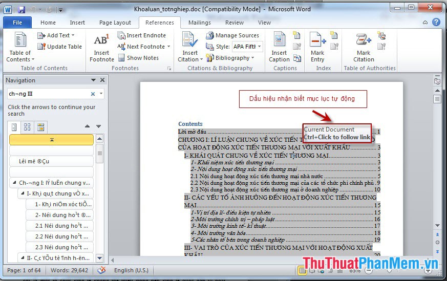 Cách Tạo Mục Lục Thủ Công Trong Word 2010 Đơn Giản Và Hiệu Quả Nhất