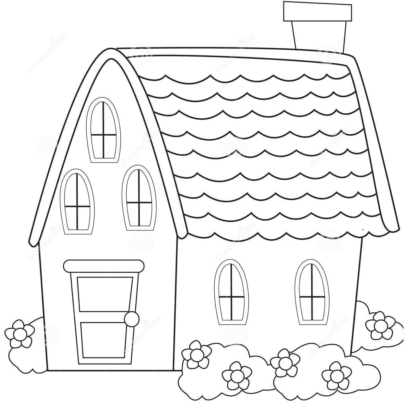 Hình ảnh Hình vẽ ngôi nhà cho bé tự tay làm