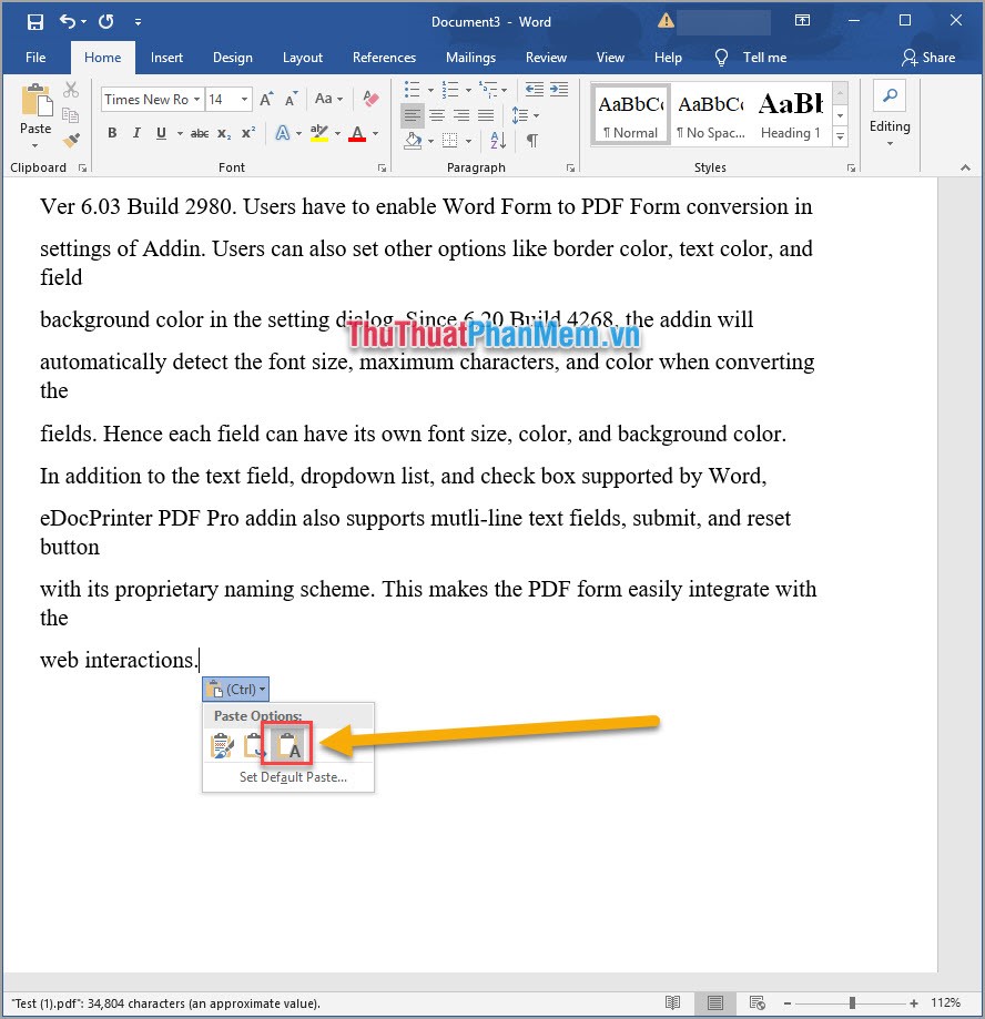 Phương pháp chèn file PDF vào Word một cách nhanh chóng và chuẩn