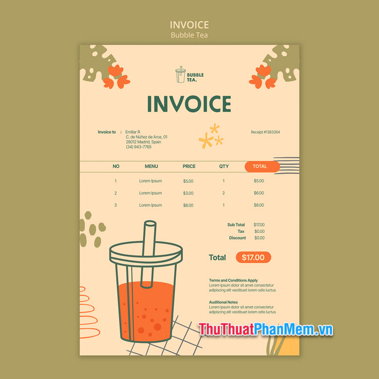 Danh sách mẫu menu trà sữa (File Vector & PSD)