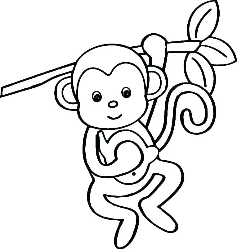 Tranh tô màu con khỉ đẹp - Tô màu trực tuyến