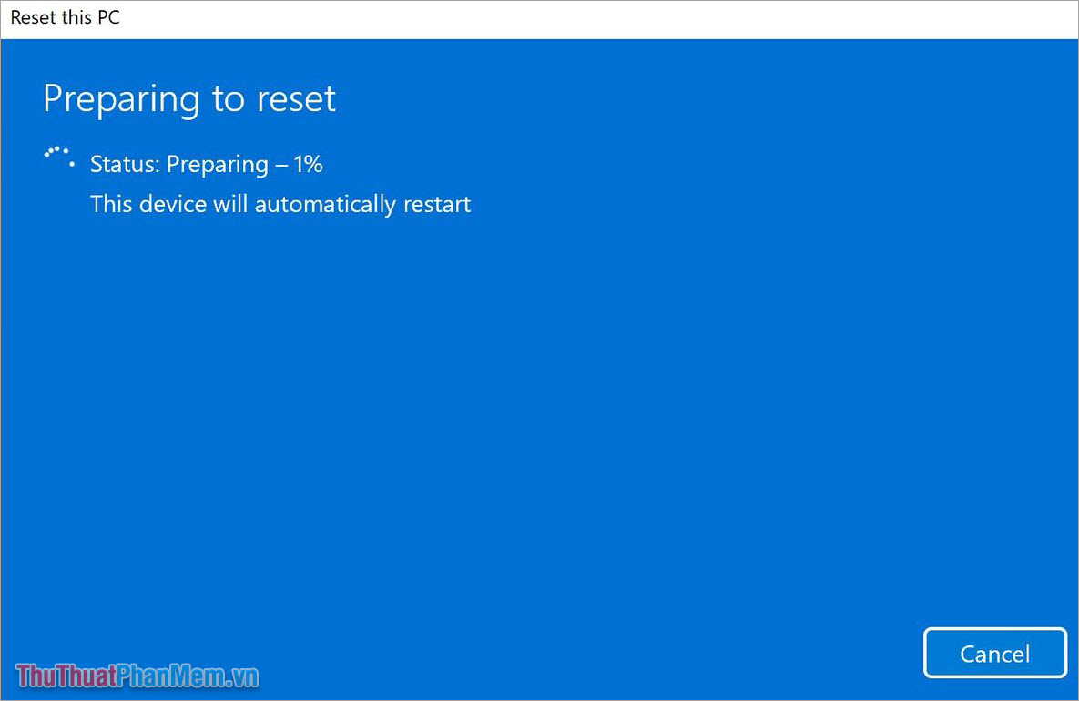 Reset Windows 11 - Khôi phục lại hệ điều hành như mới cài