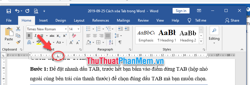 Bí quyết loại bỏ dấu Tab trong Word