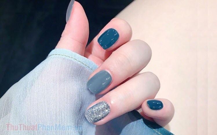 Tổng hợp những mẫu nail màu xanh cực trendy cho nàng | IVY moda