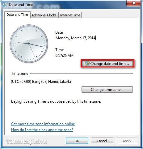 Chỉnh lưu lại thời gian trên máy tính Windows, ngày tháng năm, giờ bị lạc
