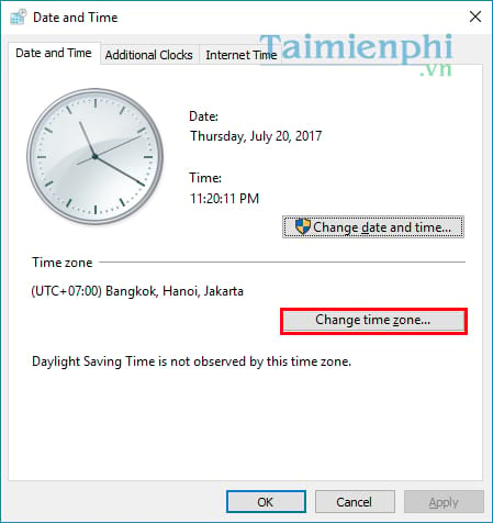 Chỉnh lưu lại thời gian trên máy tính Windows, ngày tháng năm, giờ bị lạc