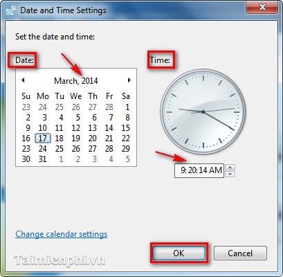 Chỉnh lưu lại thời gian trên máy tính Windows, ngày tháng năm, giờ bị lạc