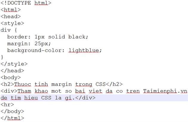 Thuộc Tính Margin trong CSS: Cấu Trúc và Ví Dụ Minh Họa