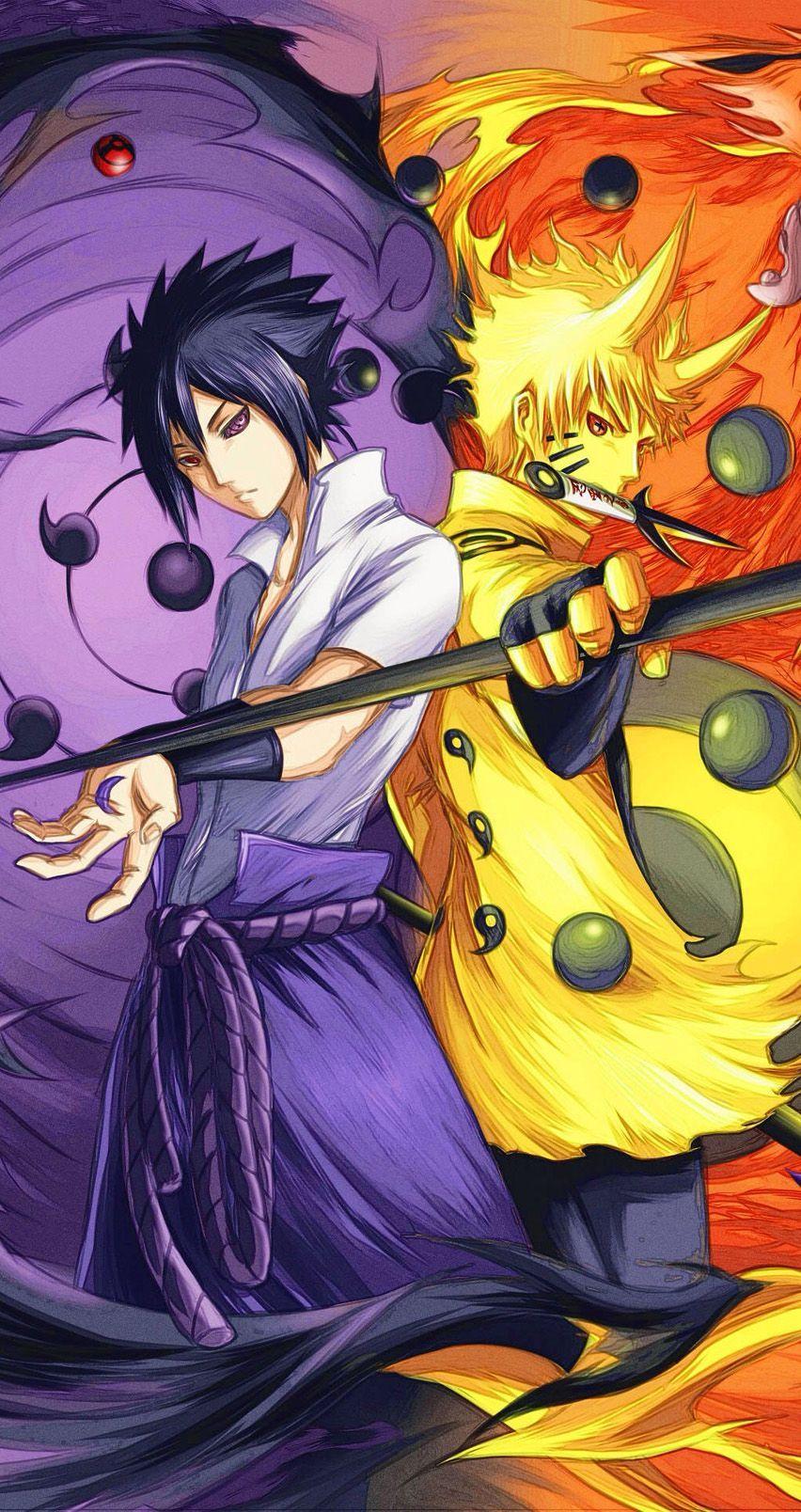 Bức tranh sống động của Naruto và Sasuke