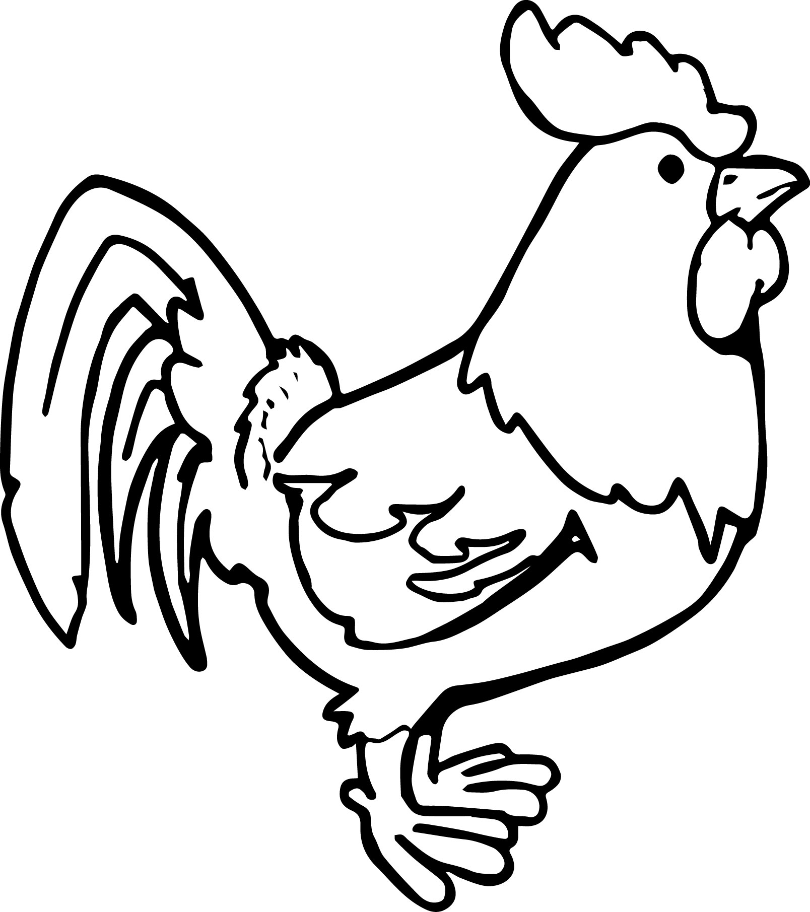 Cách vẽ con gà mái 🐔🐔| how to draw hen | THƯ VẼ - YouTube