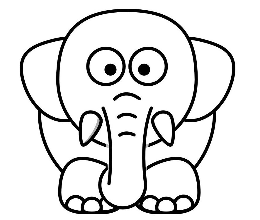 150+ tranh tô màu chú voi con dễ thương - Tranh Tô Màu cho bé