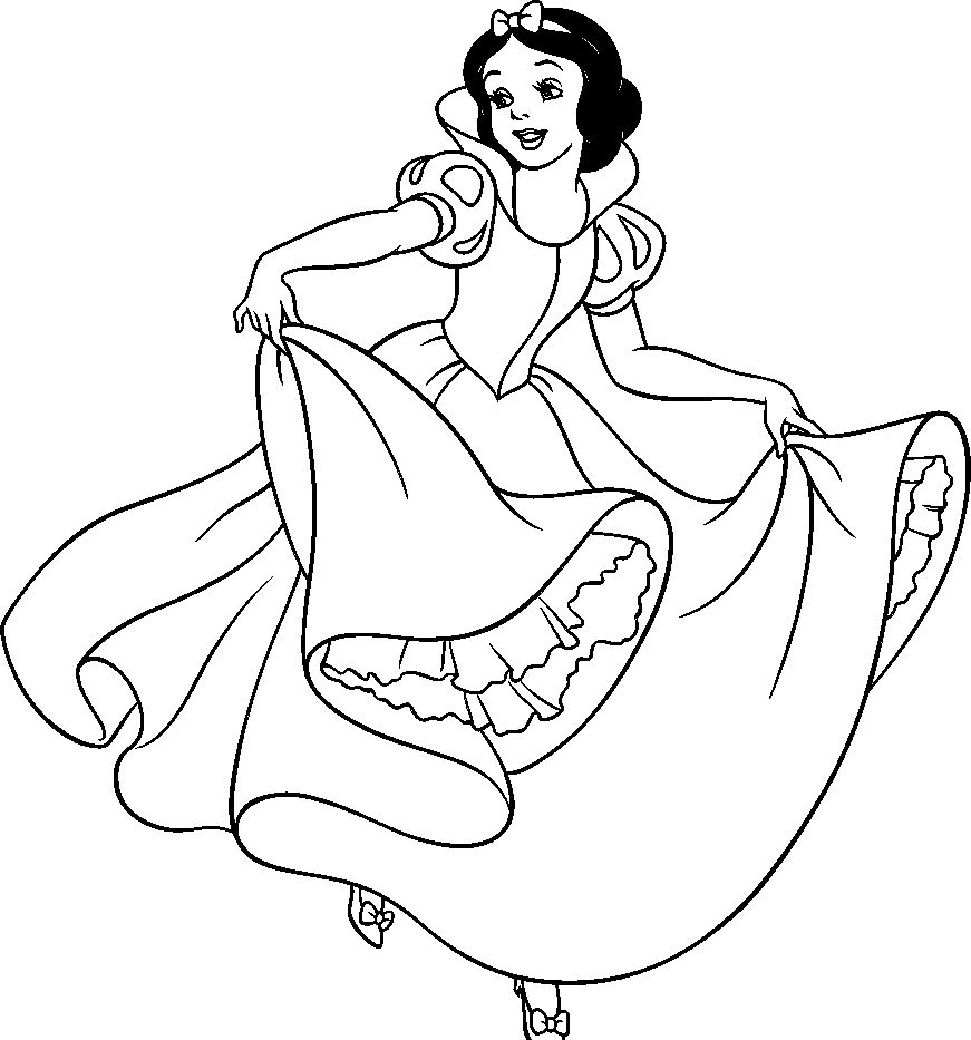 Tranh tô màu trang phục công chúa đơn giản, dễ thương - betapto.com