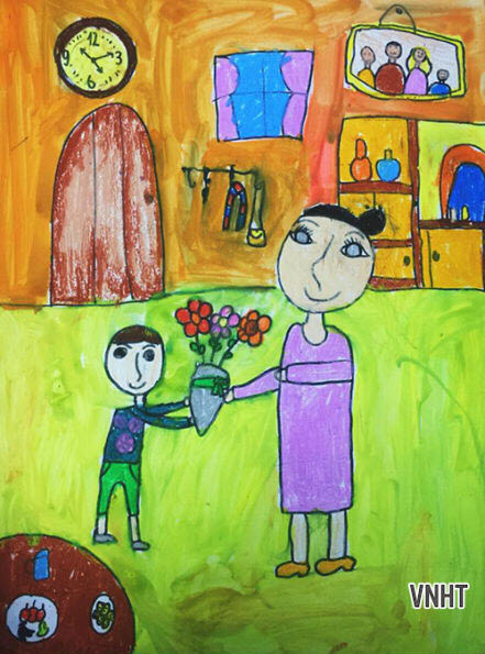 Bộ sưu tập tranh vẽ 20/10 đơn giản và đẹp để tặng Mẹ và Cô giáo