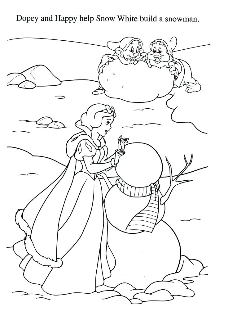 Bức tranh tô màu về công chúa Bạch Tuyết