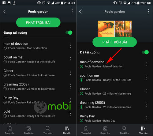 Hướng dẫn tải nhạc từ Spotify về điện thoại Android, iPhone