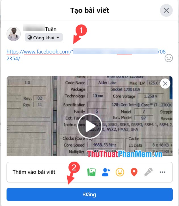 Cách kích hoạt nút chia sẻ trên Facebook